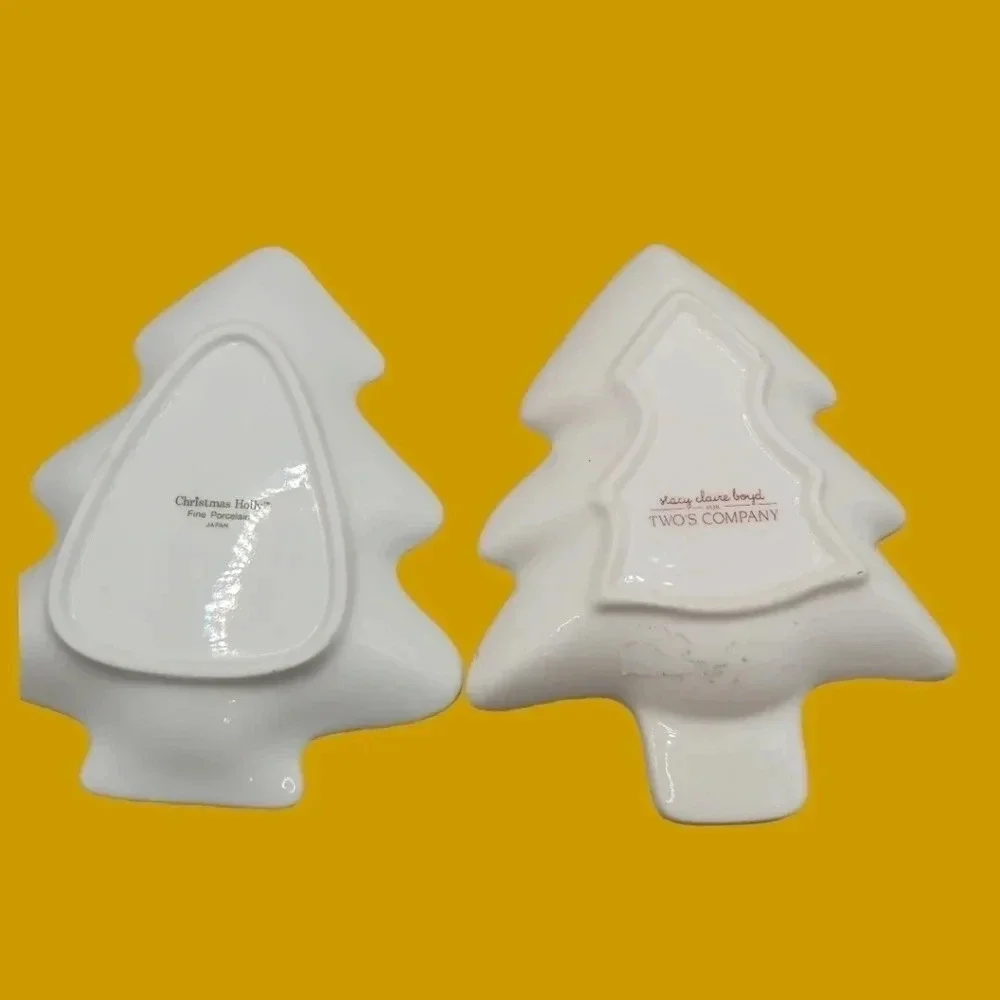 Stacy claire& christmas holy 2 spoon rest with wooden spoon red & wht